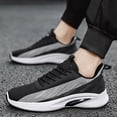 thumbnail image 7 of AUDeals Men’s Non Slip Running Shoes Shock Absorbing Athletic Sports Shoes Breathable Mesh Walking Fitness Casual Shoes (Black, 8), 7 of 7