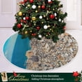 thumbnail image 6 of FMSHPON Bari Old Town Xmas Christmas Tree Skirt Stand Mat for Holiday Party Decoration Indoor Outdoor 48 inches, 6 of 6