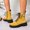 Yellow, variant on Boots for Women Spring Slip on Fashion British Comfy Short Boots Retro Warm Versatile Outdoor Platform Heel Shoes Green 10 Wide(EU:43)