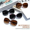 thumbnail image 7 of Sunier Retro Oversized Butterfly Polarized Sunglasses for Women Elegant Ladies Shades-2 Pairs, 7 of 7