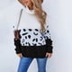thumbnail image 2 of Gibobby Casual Suéter para Mujer, Suéter de punto de cuello alto para mujer, de gran tamaño, manga larga, dobladillo derramado, túnica(Negro,G), 2 of 5