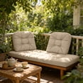 thumbnail image 7 of Outdoor Bench Cushion, Indoor Outdoor Bench Cushion with Backrest, Soft Rattan Swing Chair Pad, Weather Resistant Seat Mat for Patio Garden Furniture Daily Use, 7 of 7