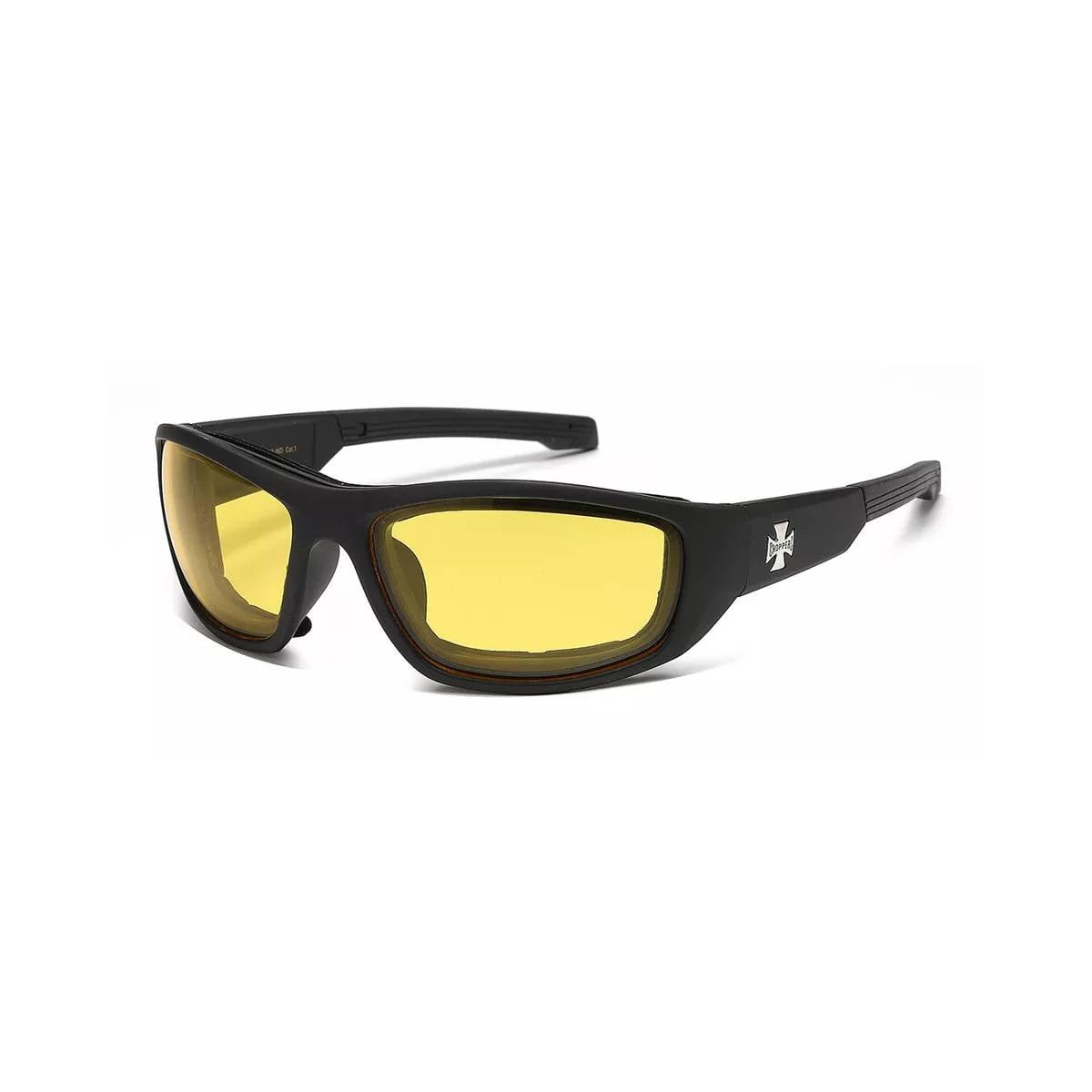 3 PAIRS Choppers Padded Wind Resistant Night Driving Sunglasses Motorcycle New