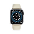 thumbnail image 2 of Sleektime Compatible with iWatch Band 38mm 40mm 41mm, Genuine Leather Band Strap Replacement Men Women Compatible with Apple Watch Ultra 2/1 SE Series 9 8 7 6 5 4 3 2 1,White, 2 of 6