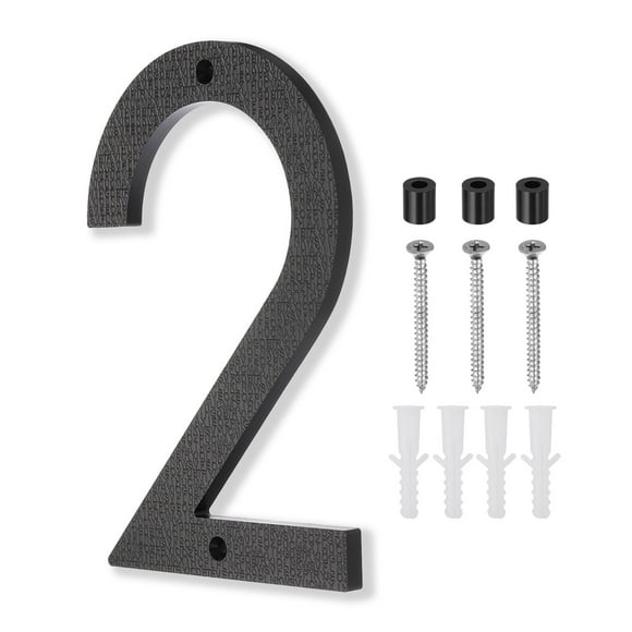 Uxcell Black House Number, House Address Numbers Sign Large Floating Number 2