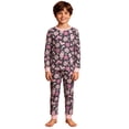 thumbnail image 3 of MEZZALL Halloween Boys Girls Cartoon Print Pajama Sets O-Neck Long Sleeve T-Shirts And Pants Soft Sleepwear For Toddler Home Loungewear 2 Piece Nightwear, 3 of 5