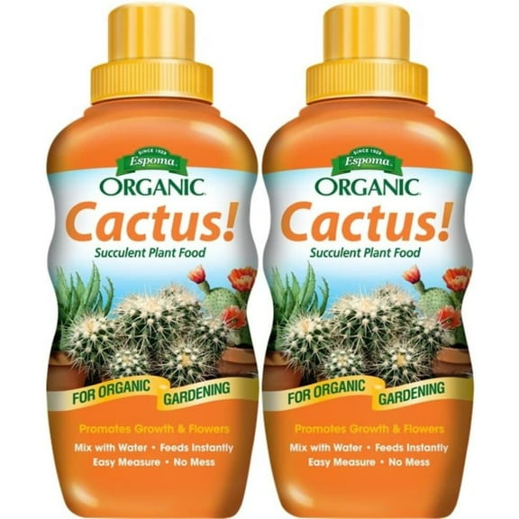 Espoma Organic Cactus! Succulent Plant Food for Organic Gardening, Promotes Growth and Floweing, Liquid Concentrate, 8 fl oz (Pack of 2)
