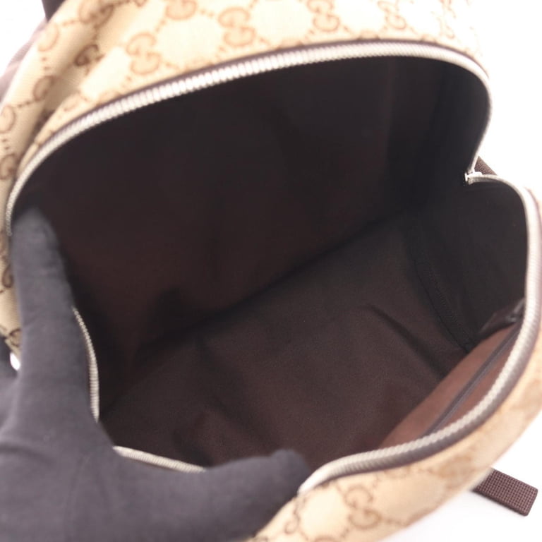 Pre-Owned Gucci GG Canvas Backpack, and Leather, Women display picture 1