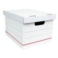 thumbnail image 3 of Office Depot® Brand Standard-Duty Corrugated Storage Boxes, Letter/Legal Size, 15" x 12" x 10",  60% Recycled, White/Red, Pack Of 15, 3 of 8