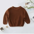 thumbnail image 2 of Glisme Knit Sweater For Girls Thermal Long Pullover Baby Sleeve Fall Winter Knit Toddler Sweaters Infant Sweatshirt Crewneck Warm Top Clothes Brown , 4-5 Years, 2 of 2