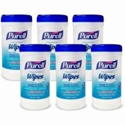 PURELL®, GOJ912006CMRCT, Clean Scent Hand Sanitizing Wipes, 6 / Carton, White