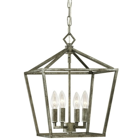Allen Antique Lighting - Millennium Lighting 3234-AS Corona Pendant Light In Antique Silver