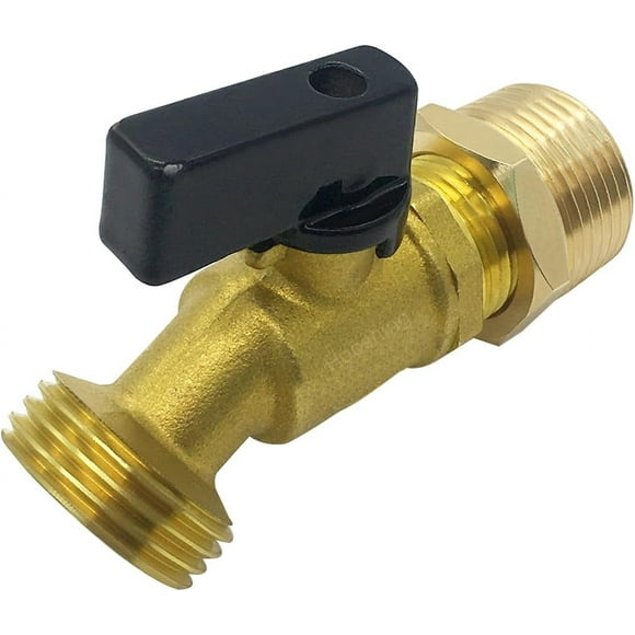 shiyou-Brass Hose Bib Valve 3/4" NPT Male to 3/4" GHT Male Garde Hose Connector Bushing Fittings Kits