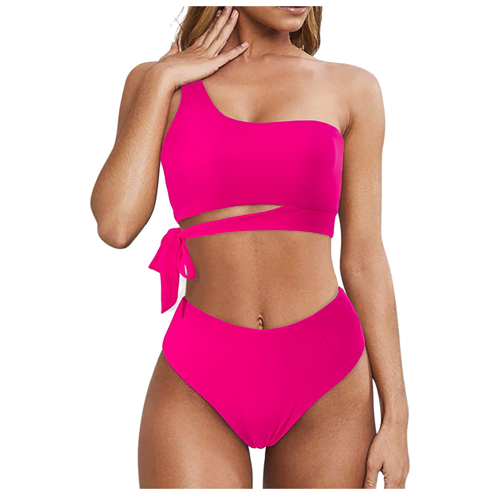 hot pink leopard print bathing suit