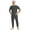 Dark Grey, variant on Adult Men Adaptive Clothes Anti-Strip Jumpsuit with Back-Zipper for Dementia Elderly and Special Needs Black XS
