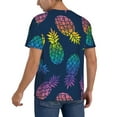 thumbnail image 2 of Fotbe Abstract Bright Pineapple Fruit Retro Baseball Jersey Shirt for Men and Women, Casual Short Sleeves Button Down T-Shirt-X-Large, 2 of 9