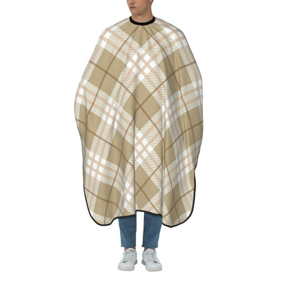 ZICANCN Hair Cutting Cape for Adults, Brown Simple Stripes Cape Salon Barber Cape for Hair Stylist Shampoo Capes Waterproof 55x66 IN