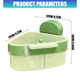 thumbnail image 3 of PP Sink Drain Organiser with Suction Cup Mount Triangle Kitchen Basket for Fruit Rinsing Sponge Holding, and Storage, 3 of 9