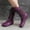 Purple, variant on Women's Black Mid Calf Boots Lace Up Chunky Heel Vintage Combat Heeled Dress Casual Boots Trends 2025 Y2K Boots