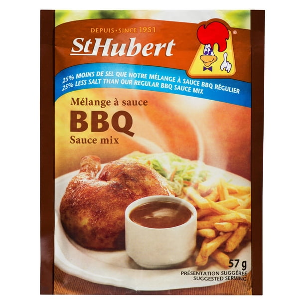 Mélange à sauce barbecue St. Hubert à 25 % moins de sel Sce BBQ moins sel STH 57g