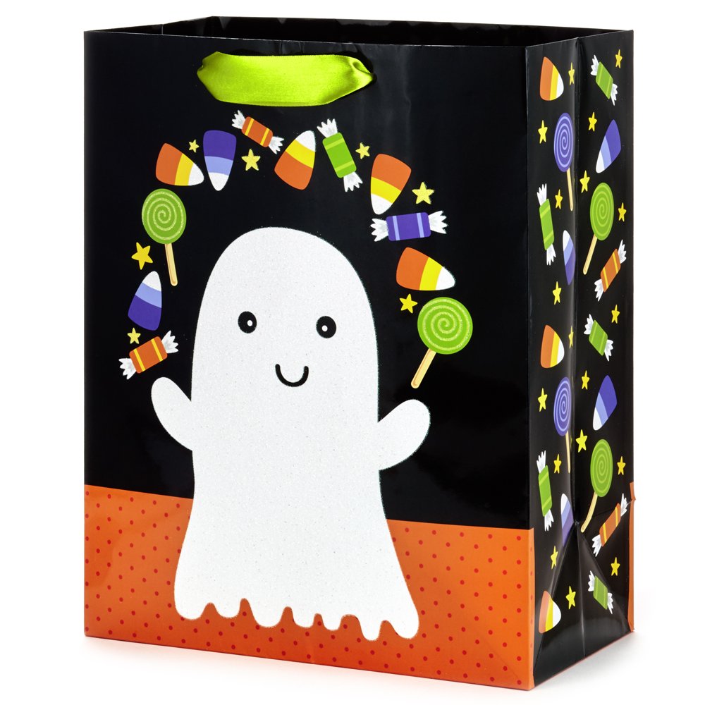 Hallmark Large Halloween Gift Bag, Glitter Ghost And Candy Walmart