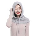 thumbnail image 4 of iHPH7 Scarves for Women Hat Scarf Hat with Scarf Attached Winter Scarf Hat and Scarf Set for Women Gorros De Frio Para Mujeres Neck Warmer Gray 2 One Size, 4 of 7