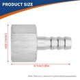 thumbnail image 4 of 2 Pcs Stainless Steel Hose Barb Fitting, 1/2" to 3/8" FNPT Air Hose Barb Connectors, Stainless Steel Pipe Fittings for Air, Fuel, Gas, Water, 4 of 7