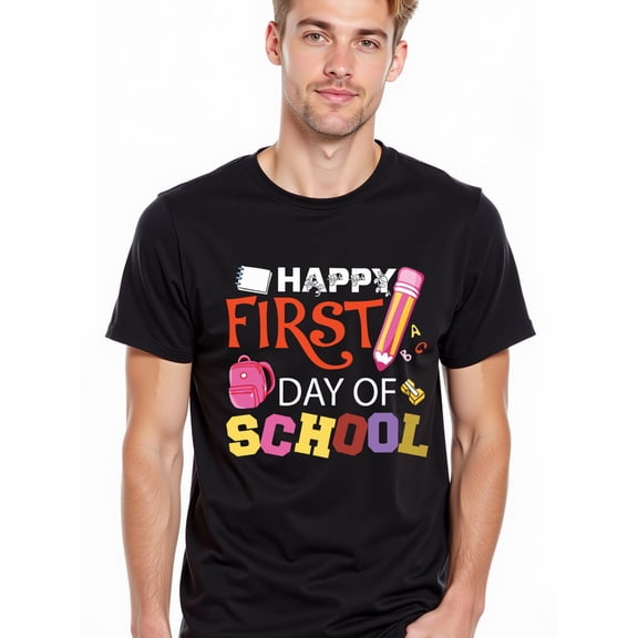 greennik First Day of School Tee mens graphic t shirts black casual gifts Cool shirts, Funny shirts, t shirt Casual Unisex Shirt Short Sleeve tshirts