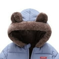 thumbnail image 4 of BULLPIANO Toddler Baby Boys Girls Warm Coat Thick Hooded Winter Jacket Kids Bear Ears Puffer Snowsuit Outerwear, 4 of 8
