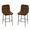 Brown, variant on DONICK Counter Height Bar Stools Upholstered PU Metal Legs Kitchen Island Stools(Brown,Set of 2)
