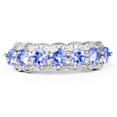 thumbnail image 3 of 1.68 Carat Genuine Tanzanite and White Topaz .925 Sterling Silver Ring QJ Model, 3 of 3