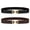 Black+Coffee, variant on SUOSDEY Women Skinny Elastic Belt Ladies Stretchy Waist Belt with Round Gold Buckle 2 Pack