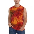 thumbnail image 2 of Lsque Autumn Leaf Print Men's Cotton Blend Sleeveless Muscle Shirts (S-3XL)- Moisture Wicking, Odor Protection, UPF 30+,XX-Large, 2 of 8