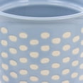 thumbnail image 4 of Mr. Coffee Coupleton Dot 4 Piece 15 Ounce Stoneware and Stainless Steel Travel Mug Set with Lid in Blue, 4 of 5