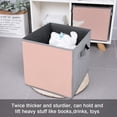 thumbnail image 5 of Set of 6 Collapsible Oxford Fabric Storage Cubes with Handles, Foldable Closet Organizer Bins for Clothes, Toys, Shelves, Home & Kitchen Goose Love Heart, 5 of 7