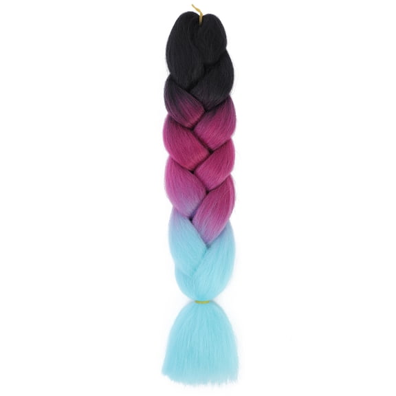 XmhyTop Rainbow Gradient Braiding Hair, 3Tone Synthetic Fiber Braid-In Extensions, 3Pcs 24in Real Soft Hair Supplies for Braiding Styling, C38#G