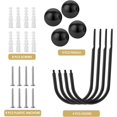 thumbnail image 3 of Jinsinto Supports de Rideaux, 4 Pcs Supports de Rideaux Décoratifs avec Vis, Crochet de Support de Rideaux en Métal Robuste (Noir, 4), 3 of 4