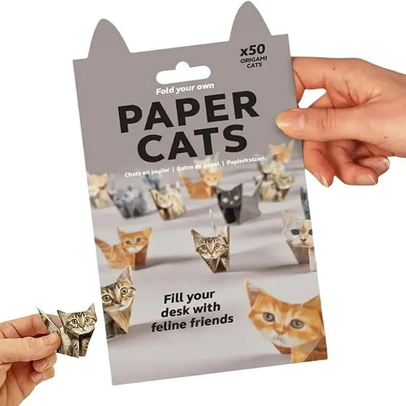 DIY Origami Paper Cats - 50 Sheets DIY Origami Paper to Fold Cute Cat Figures, Fun Craft Activity for Adults & Kids, Desk Decoration & Gift for Cat Lovers(cat)