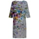 thumbnail image 5 of Vestidos de manga 3/4 para mujer Vestido de tirantes con estampado de flores a la moda Vestido con cuello en V hasta la rodilla Pompotops hdfakjf6198, 5 of 5