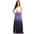 thumbnail image 5 of Sakkas Lyra Womens Bohemian Soft Brocade Rayon Tiered Embroidered Flowy Long Skirt - Navy - S/M, 5 of 5