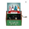thumbnail image 1 of Caja de música de manivela manual de madera, tema musical de Feliz Navidad, caja de música de Parque jurásico, decoración de fiesta de Navidad, árbol de Santa Claus, regalos de cumpleaños, 1 of 4