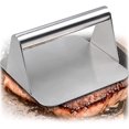 thumbnail image 4 of Prensa para carne, bistecs picados de acero inoxidable, prensa para asar a la parrilla, aplastador de hamburguesas con mango, presurizado con material apto para alimentos para asar y cocinar, ayuda a JAMW Sencillez, 4 of 5