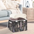 thumbnail image 3 of Yayeee Collapsible Cube Storage Bin with Lid Fabric Closet Decorative Basket with Handles, Dark Flowers Pattern, 3 of 7