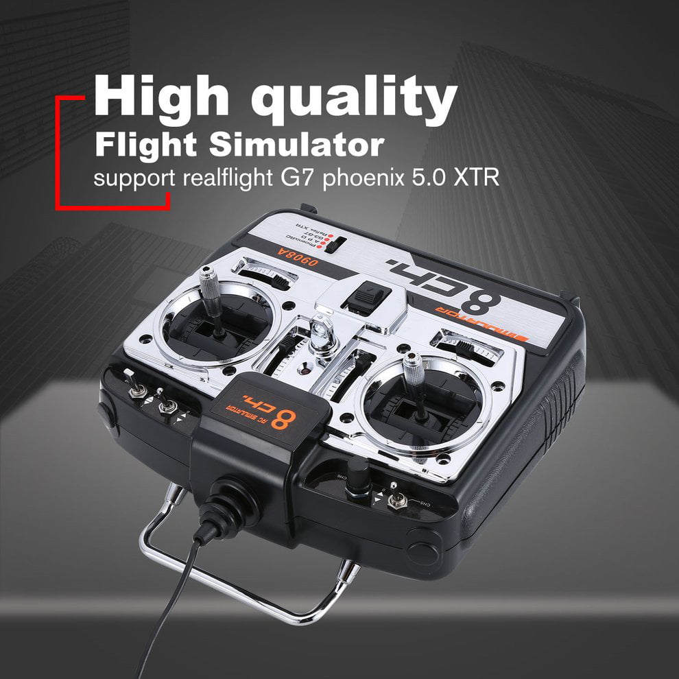 JTL0908A 8CH RC Flight Simulator Support Realflight G7 Phoenix 5.0 XTR Drone # 