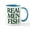 White/Blue Inside, variant on CafePress - Real Men Fish Mugs - 11 oz Ceramic Mug - Novelty Coffee Tea Cup