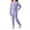 Purple, variant on Asxite Toddler Girls Fall Outfits Solid Crewneck Top Straight Leg Pants Casual Breathable 2 Piece Set 2T