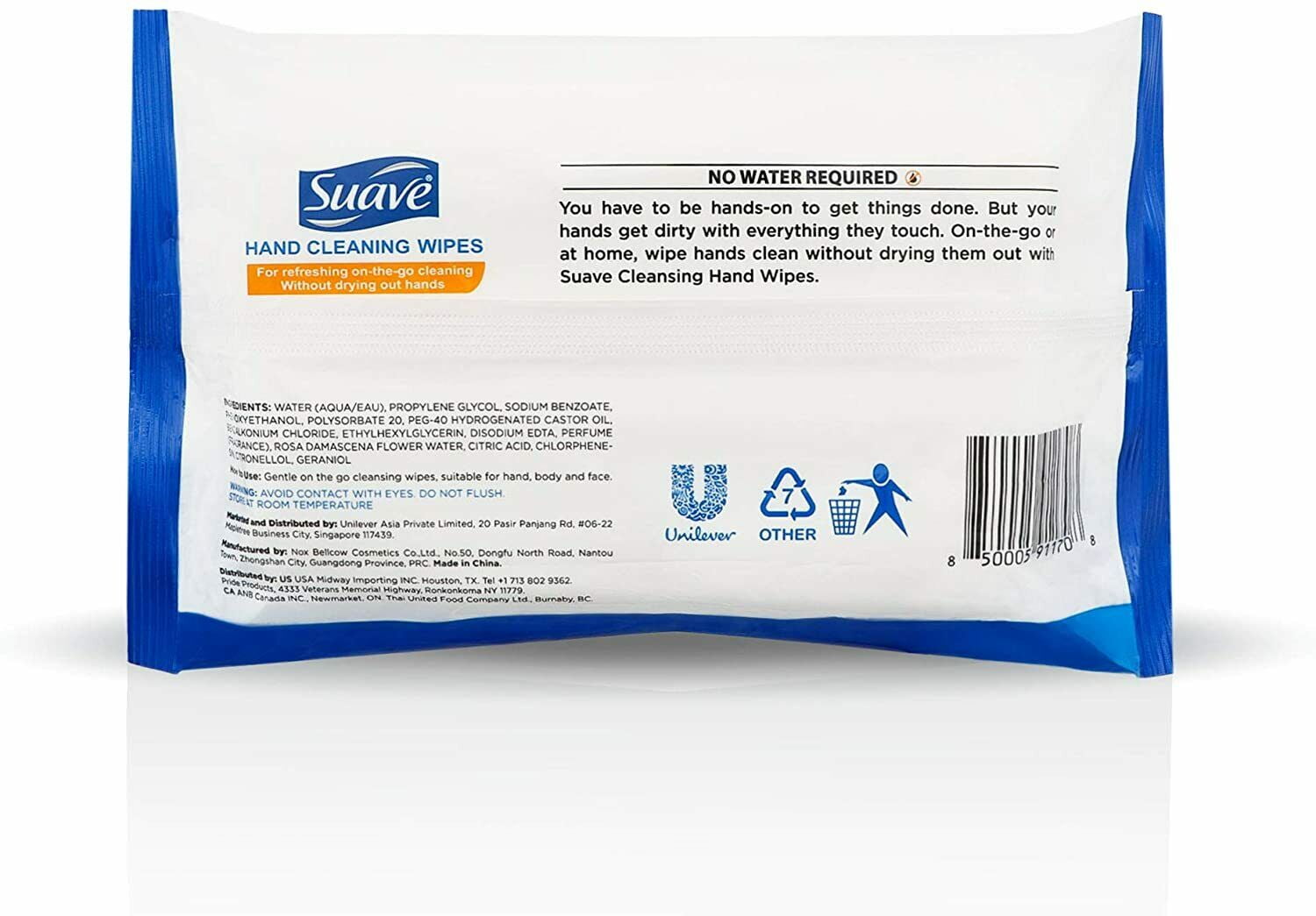 Finally popular brand Suave Hand Cleaning PH Balanced Wipes with Rose