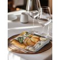 thumbnail image 6 of Orange Pumpkin Fall Cloth Napkins Set of 6 Reusable Dinner Napkins, Thanksgiving Sunflower Botanical Beige Cocktail Napkin Washable Table Napkins for Wedding/Holiday Party/Baby Shower 20"x20", 6 of 7