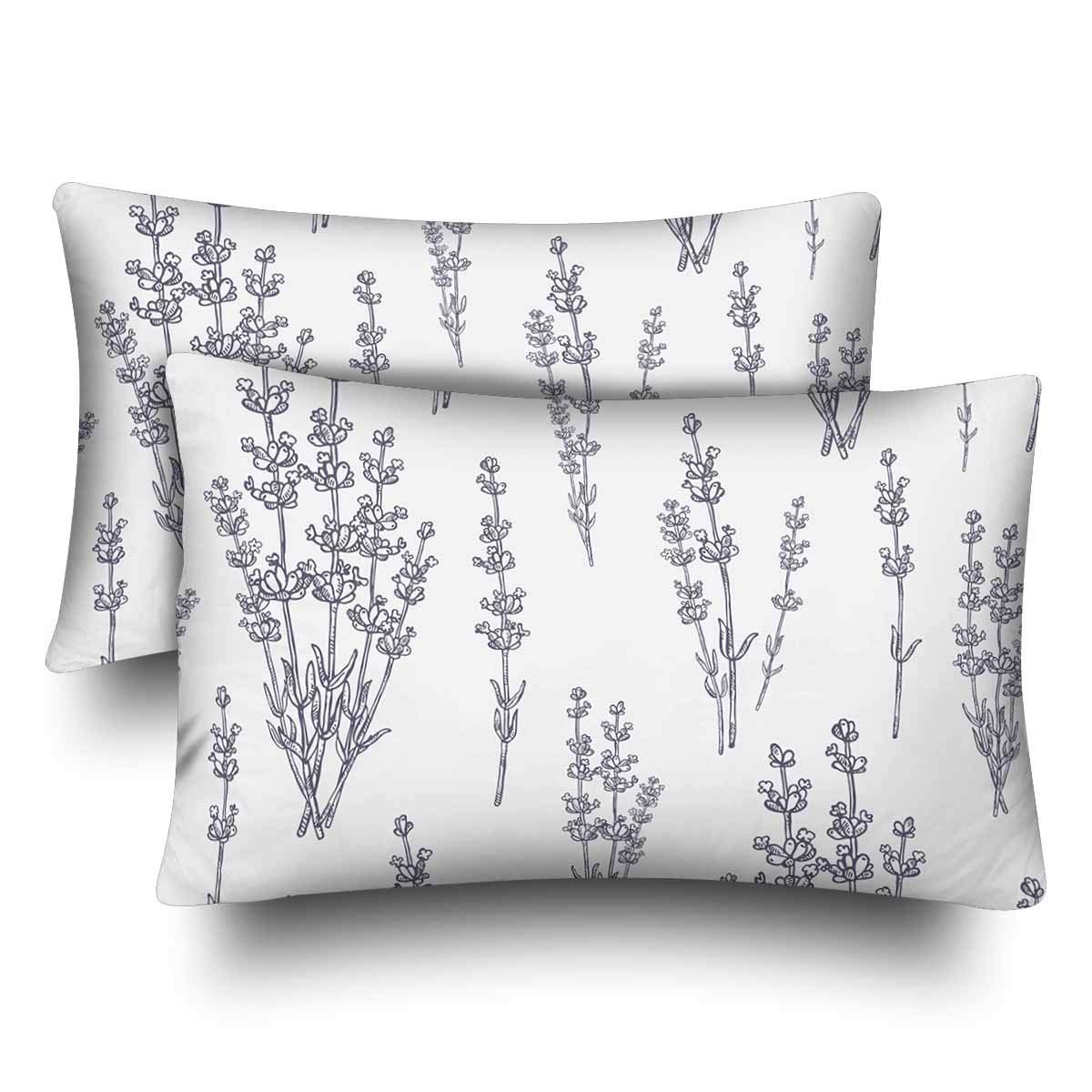 GCKG Vintage Purple Lavender Flower Pillow Cases Pillowcase 20x30 inches Set of 2 Walmart Canada