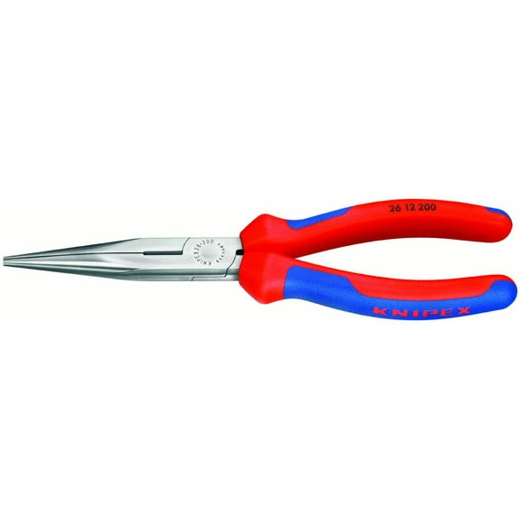 KNIPEX Tools 26 12 200, 8-Inch Long Needle Nose Pliers with Cutter, Comfort Grip